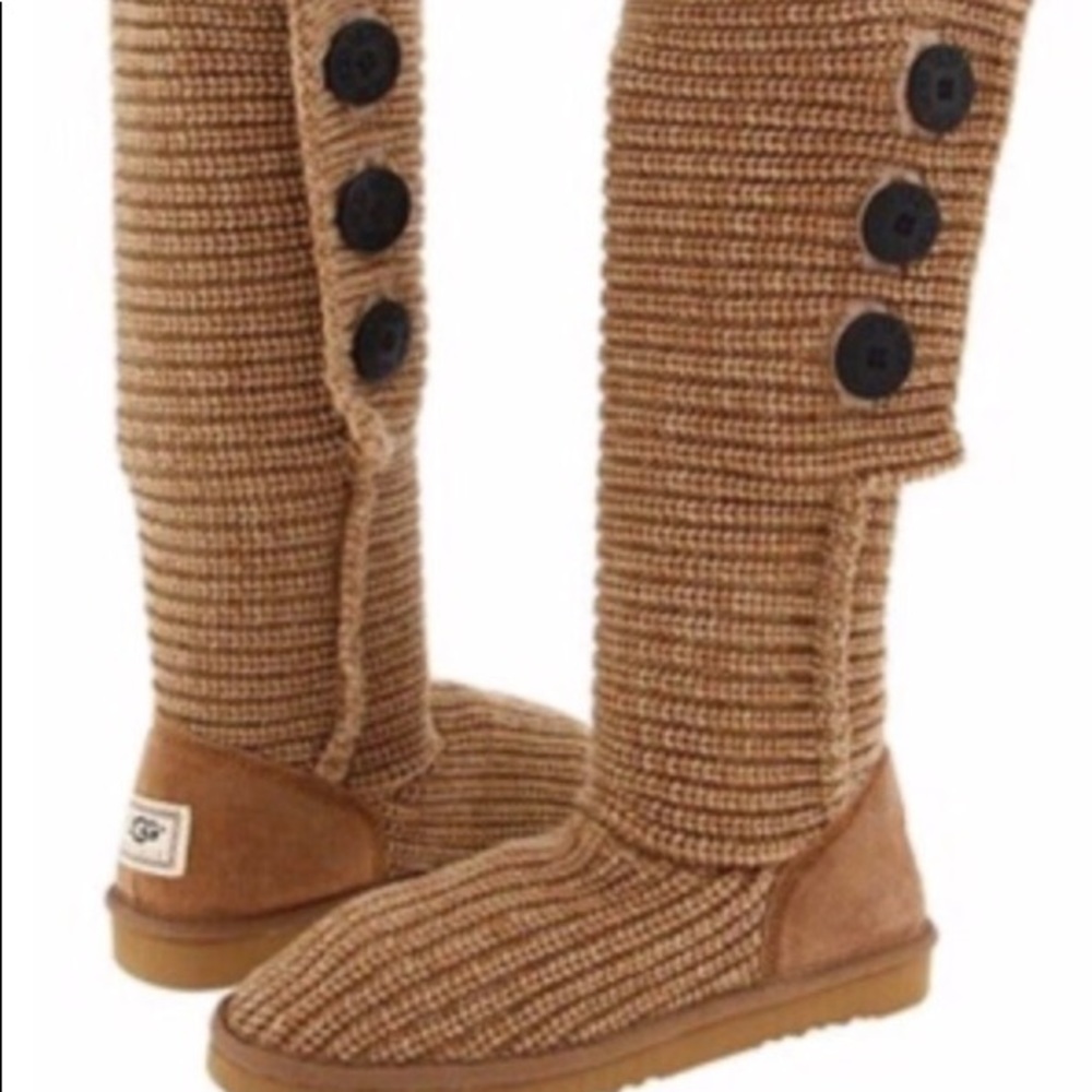 UGG Boots- Oatmeal Classic Cardy Knit